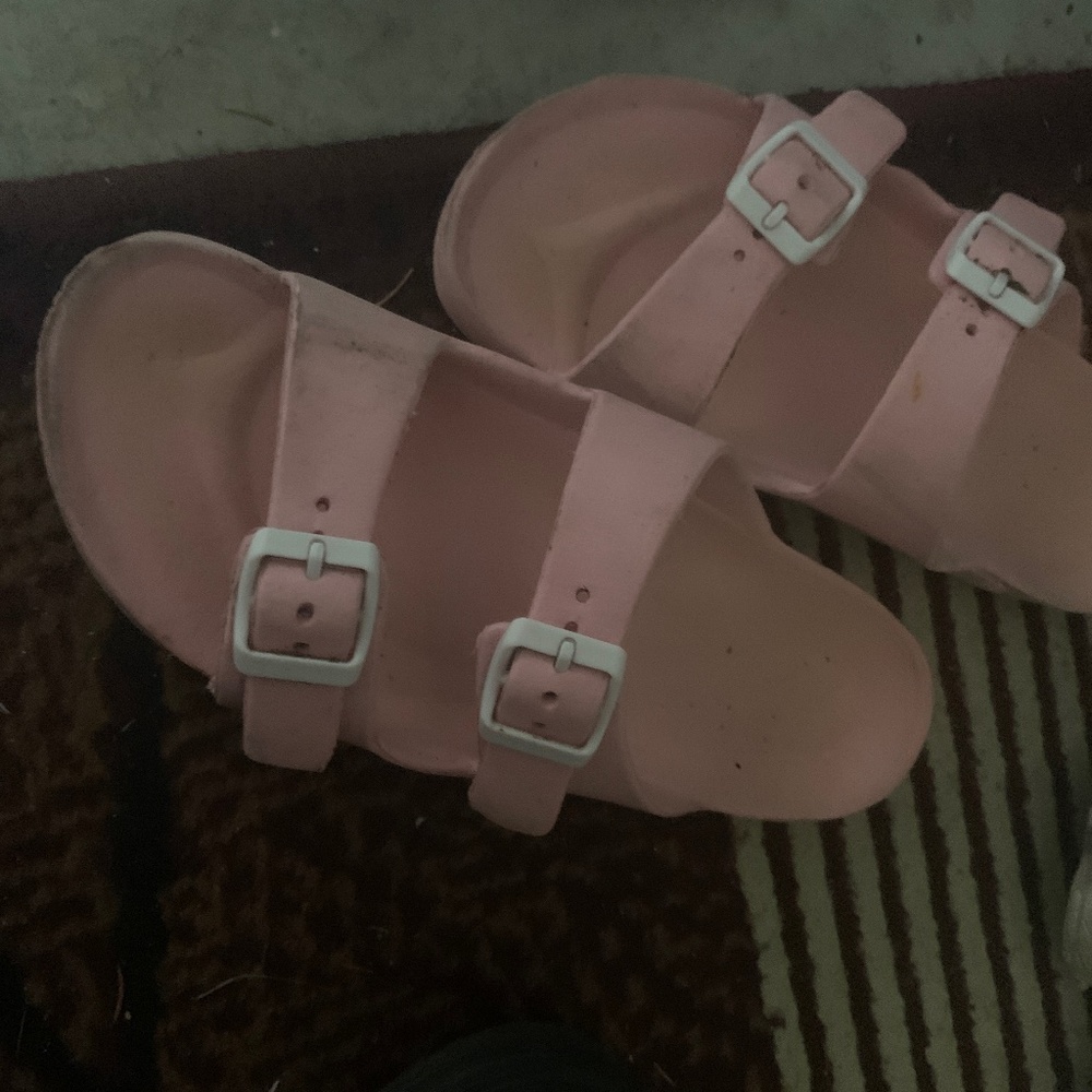 Cute beach kids pink sandals